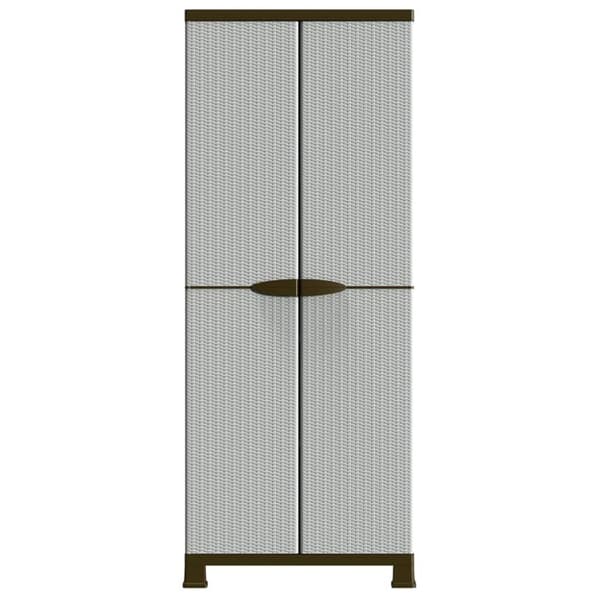 vidaXL Plastskap 68x39x171,5 rottingdesign