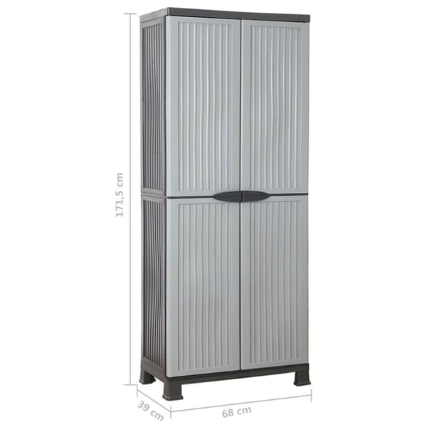 vidaXL plastskab 68x39x171,5 cm