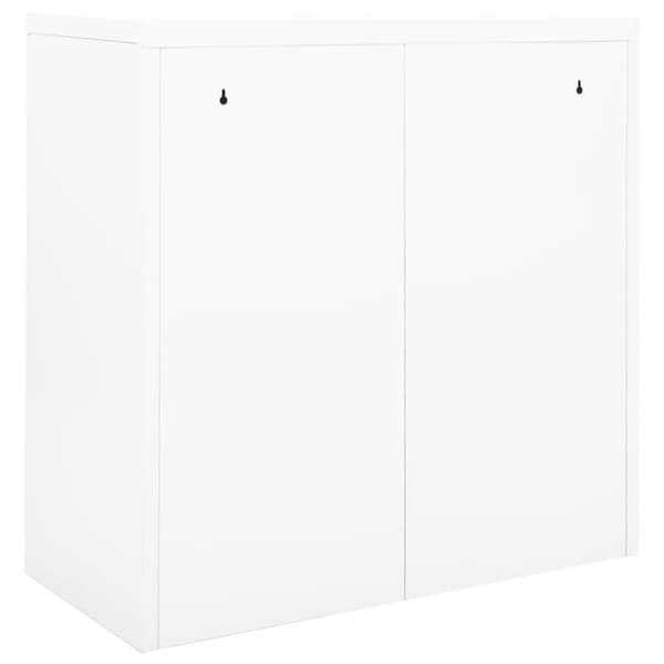 vidaXL Skap med skyvedør 90x40x90 cm stål hvit