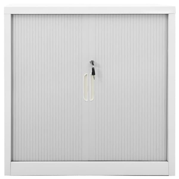 vidaXL skab med skydelåger 90x40x90 cm stål grå