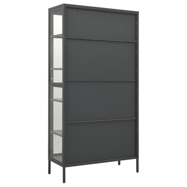 vidaXL udstillingsskab 90x40x180 cm stål og hærdet glas antracitgrå