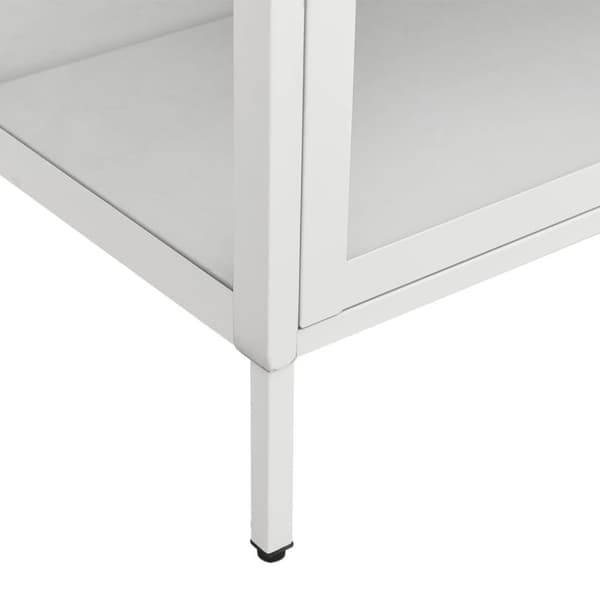 vidaXL udstillingsskab 90x40x180 cm stål og hærdet glas hvid
