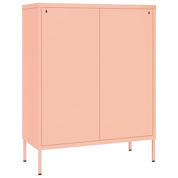 vidaXL Lipasto pinkki 80x35x101,5 cm teräs