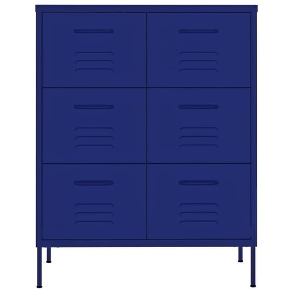 vidaXL Lipasto laivastonsininen 80x35x101,5 cm teräs