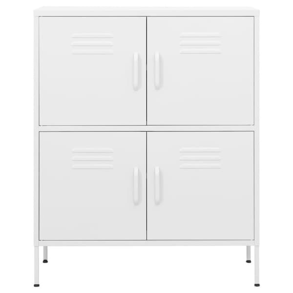 vidaXL opbevaringsskab 80x35x101,5 cm stål hvid