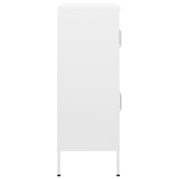 vidaXL opbevaringsskab 80x35x101,5 cm stål hvid