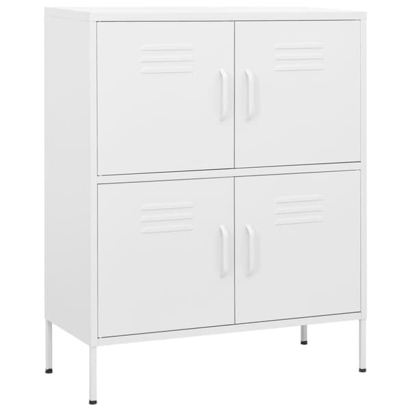 vidaXL opbevaringsskab 80x35x101,5 cm stål hvid