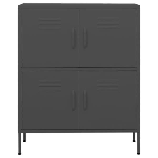 vidaXL Varastokaappi antrasiitti 80x35x101,5 cm teräs