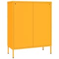 Miniatyrbillede 6 af 11: vidaXL kommode 80x35x101,5 cm stål sennepsgul