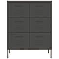 Pikkukuva 4 / 11: vidaXL Lipasto antrasiitti 80x35x101,5 cm teräs