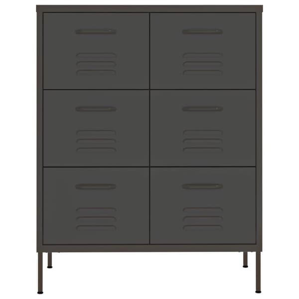 vidaXL Lipasto antrasiitti 80x35x101,5 cm teräs