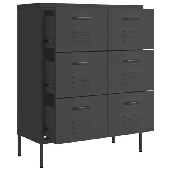 vidaXL Lipasto antrasiitti 80x35x101,5 cm teräs