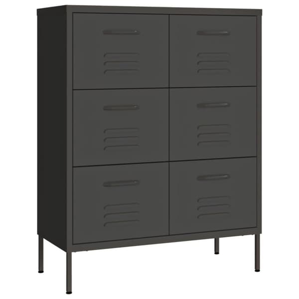 vidaXL Lipasto antrasiitti 80x35x101,5 cm teräs