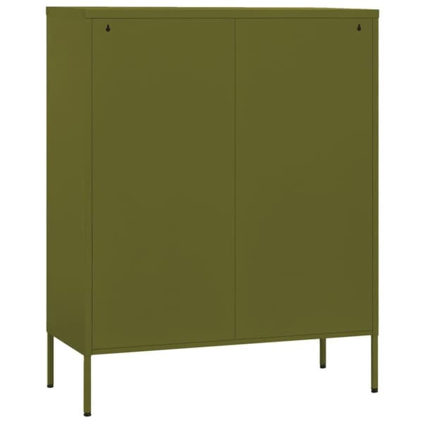 vidaXL Oppbevaringsskap olivengrønn 80x35x101,5 cm stål