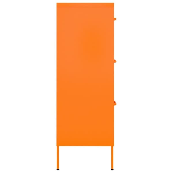 vidaXL Kommode oransje 80x35x101,5 cm stål