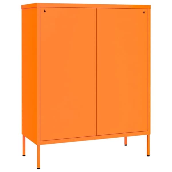 vidaXL Kommode oransje 80x35x101,5 cm stål