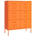 Miniatyrbilde 1 av 11: vidaXL Kommode oransje 80x35x101,5 cm stål