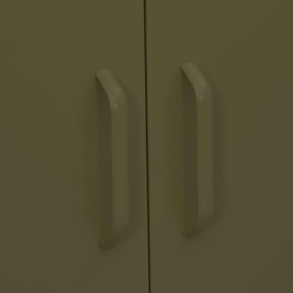 vidaXL Oppbevaringsskap olivengrønn 80x35x101,5 cm stål