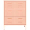 Miniatyrbilde 4 av 11: vidaXL Kommode rosa 80x35x101,5 cm stål