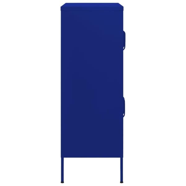 vidaXL Oppbevaringsskap marineblå 80x35x101,5 cm stål