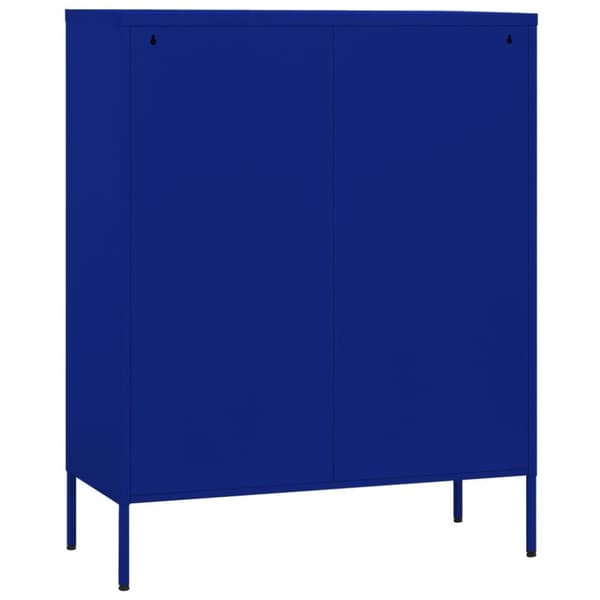 vidaXL Oppbevaringsskap marineblå 80x35x101,5 cm stål