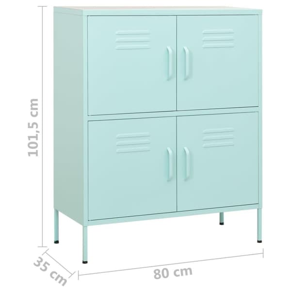 vidaXL Oppbevaringsskap mint 80x35x101,5 cm stål