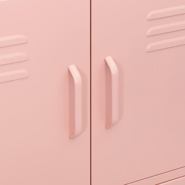vidaXL Oppbevaringsskap rosa 80x35x101,5 cm stål