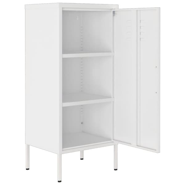 vidaXL opbevaringsskab 42,5x35x101,5 cm stål hvid