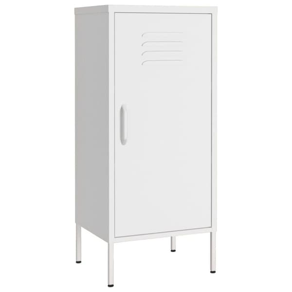 vidaXL opbevaringsskab 42,5x35x101,5 cm stål hvid