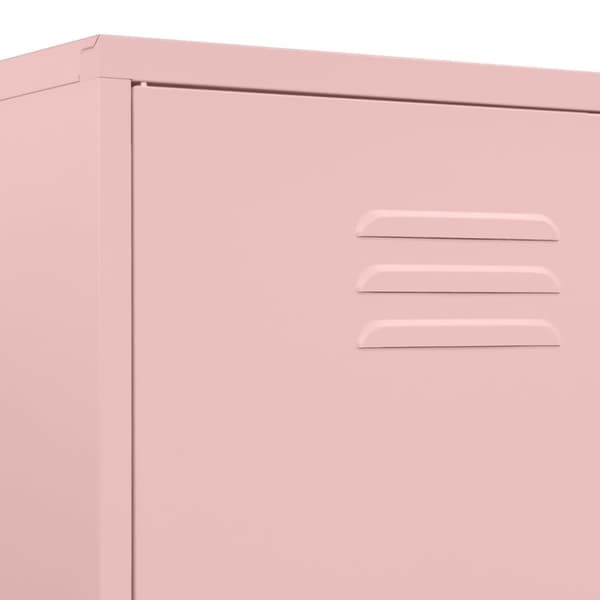 vidaXL Garderobe rosa 90x50x180 cm stål