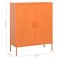 Miniatyrbillede 9 af 10: vidaXL opbevaringsskab 80x35x101,5 cm stål orange