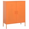 Miniatyrbillede 1 af 10: vidaXL opbevaringsskab 80x35x101,5 cm stål orange