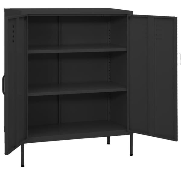 vidaXL opbevaringsskab 80x35x101,5 cm stål antracitgrå
