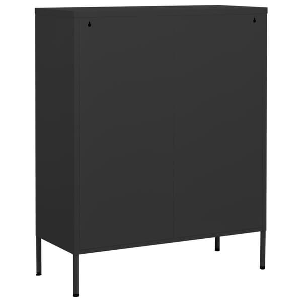 vidaXL opbevaringsskab 80x35x101,5 cm stål antracitgrå