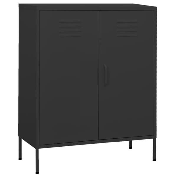 vidaXL opbevaringsskab 80x35x101,5 cm stål antracitgrå