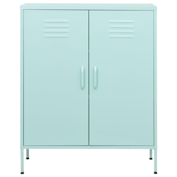 vidaXL opbevaringsskab 80x35x101,5 cm stål mintgrøn
