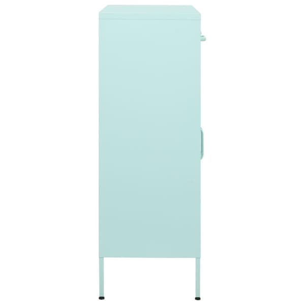 vidaXL opbevaringsskab 80x35x101,5 cm stål mintgrøn