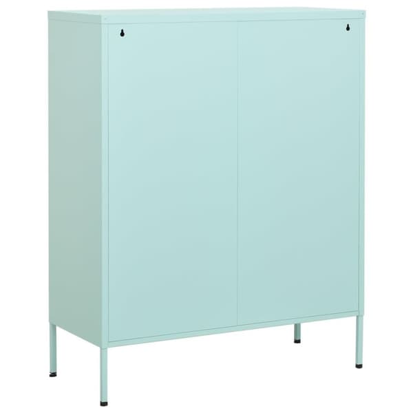 vidaXL opbevaringsskab 80x35x101,5 cm stål mintgrøn