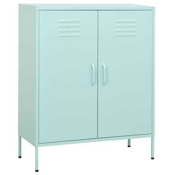 vidaXL opbevaringsskab 80x35x101,5 cm stål mintgrøn