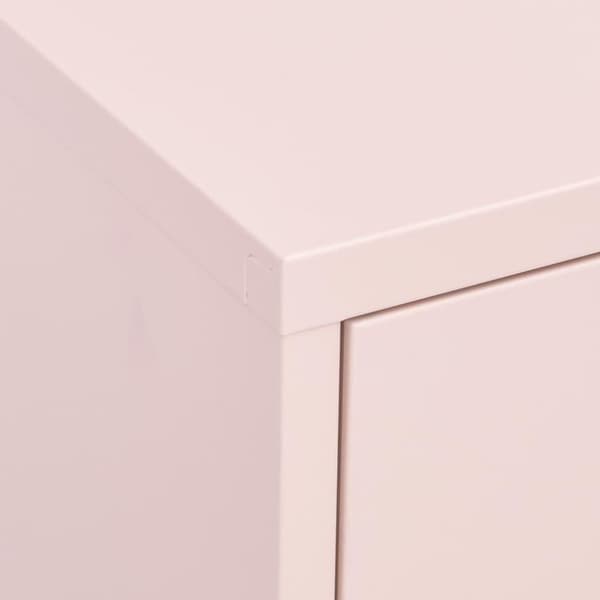 vidaXL opbevaringsskab 80x35x101,5 cm stål lyserød