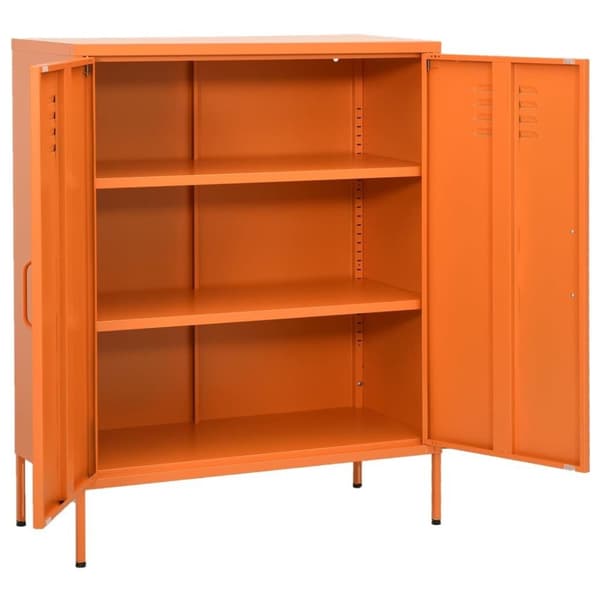 vidaXL Oppbevaringsskap oransje 80x35x101,5 cm stål