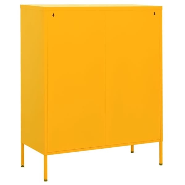 vidaXL Förvaringsskåp senapsgul 80x35x101,5 cm stål