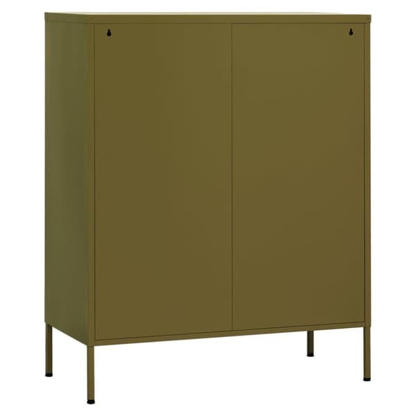 vidaXL Oppbevaringsskap olivengrønn 80x35x101,5 cm stål
