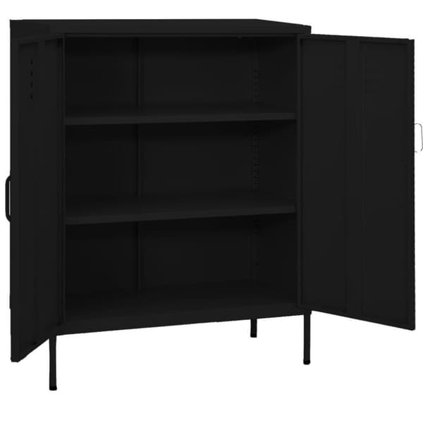 vidaXL Oppbevaringsskap svart 80x35x101,5 cm stål