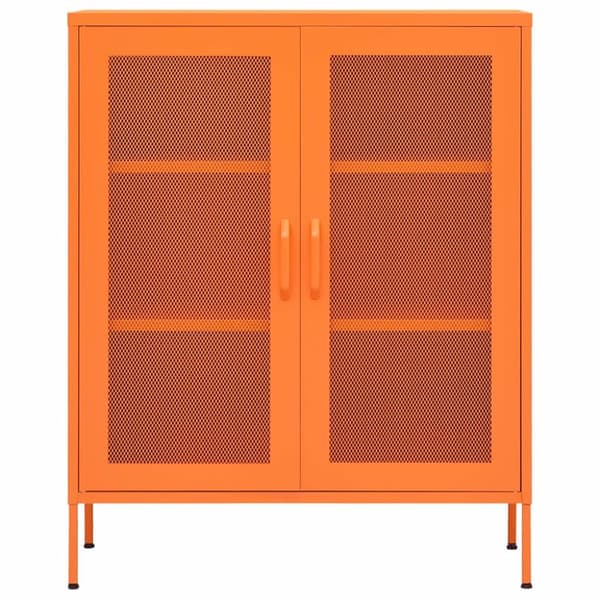 vidaXL opbevaringsskab 80x35x101,5 cm stål orange