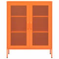 Miniatyrbillede 3 af 11: vidaXL opbevaringsskab 80x35x101,5 cm stål orange
