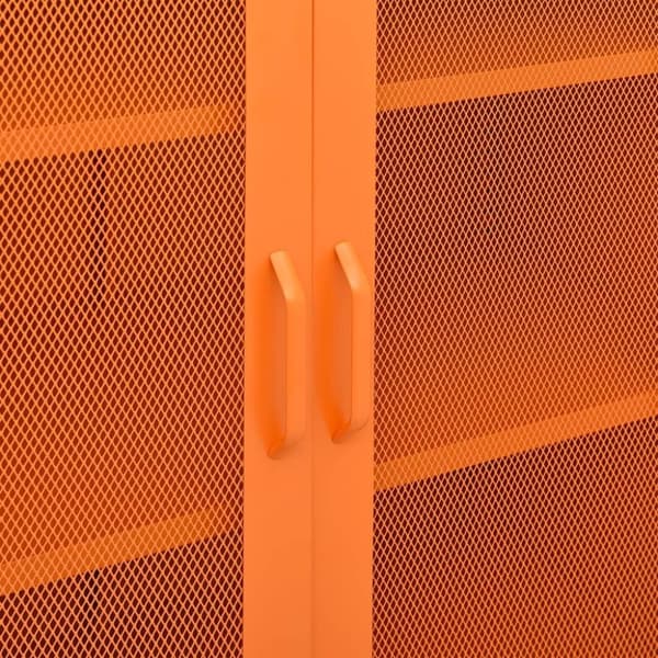 vidaXL opbevaringsskab 80x35x101,5 cm stål orange