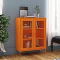 Miniatyrbillede 11 af 11: vidaXL opbevaringsskab 80x35x101,5 cm stål orange