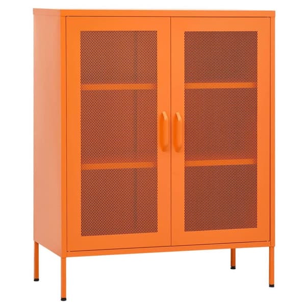 vidaXL opbevaringsskab 80x35x101,5 cm stål orange