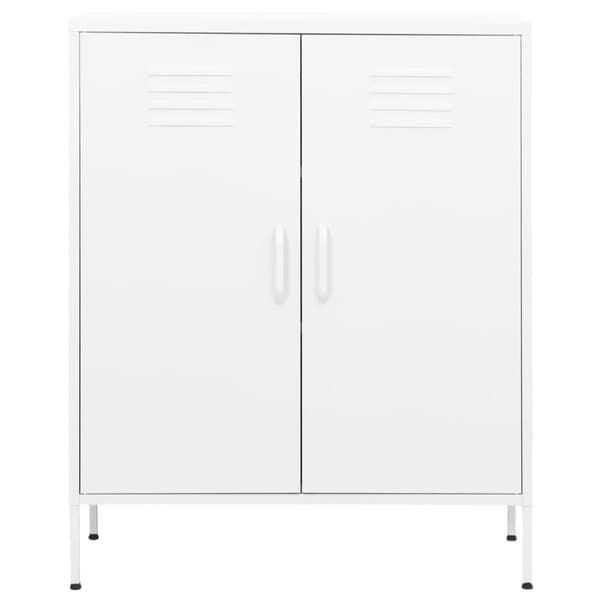 vidaXL Oppbevaringsskap hvit 80x35x101,5 cm stål